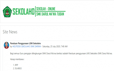Sekolah Online Selama Pandemi Covid